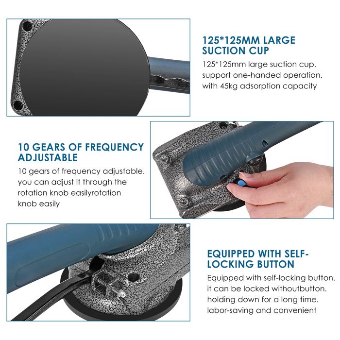 Vibreur Carrelage Manuel Machine à Carrelage Ventouse Carrelage avec 2