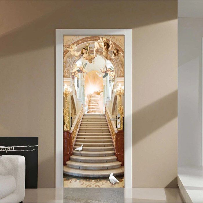 PD18811-Autocollant De Porte En PVC. Autocollant Mural Imperméable