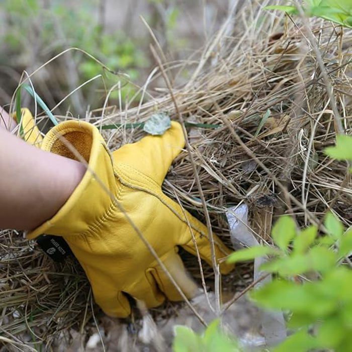 10 Paires - Gants De Travail En Cuir Croûte Logica 103E