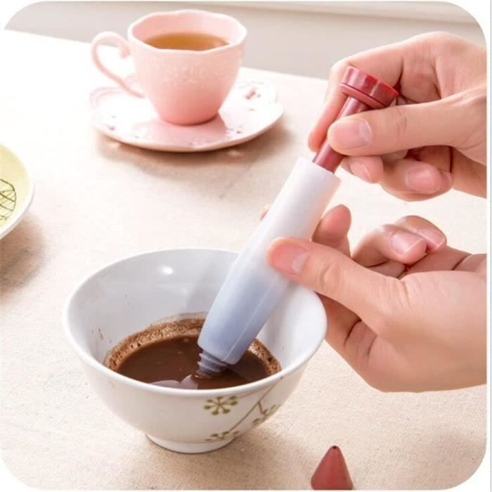 Crayon seringue à piston violet outil alimentaire pour décorer et écrire  sur gâteaux fondant pâte à sucre patisserie b13