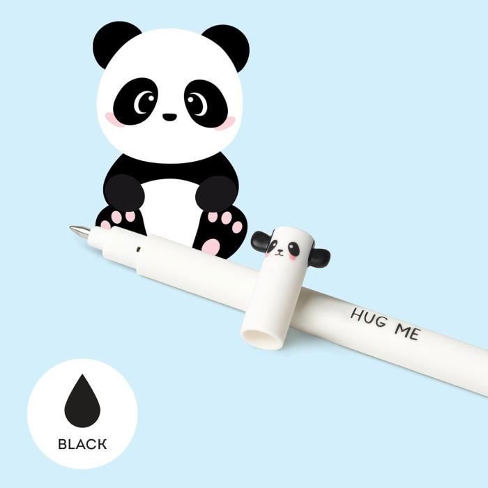 Lot De 10 Stylos Gel Effaçables + Gomme Panda - Encre Thermosensible 0.7mm - Idéal école & Cadeau
