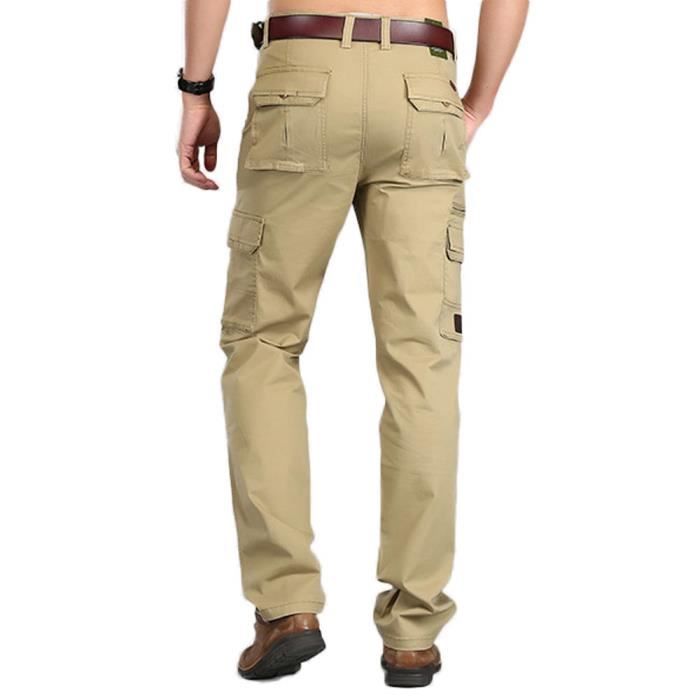 Pantalon cargo homme online coupe droite