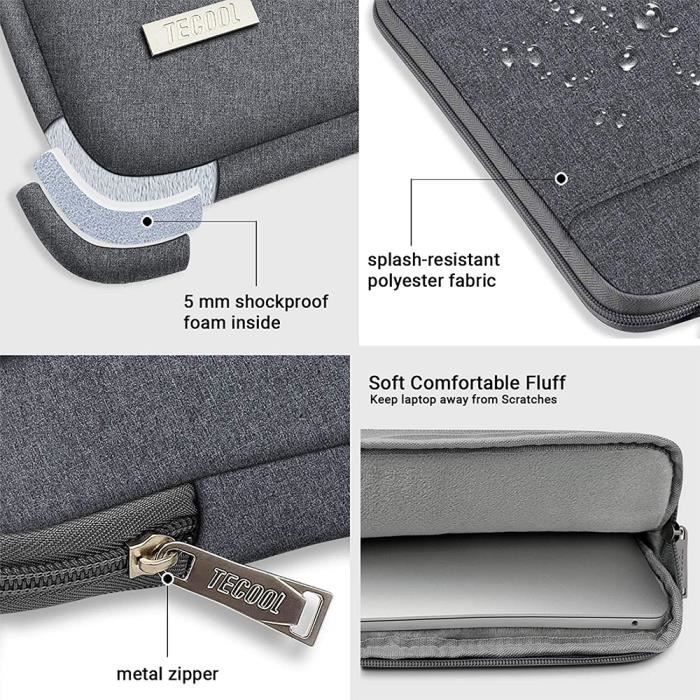 TECOOL Housse PC 13 3 13 5 Pouces Ordinateur Portable Pochette