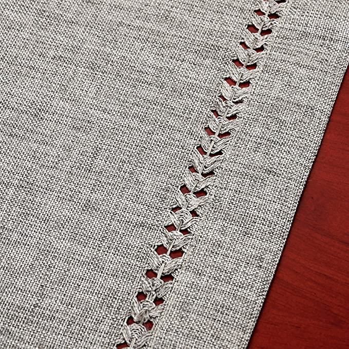 Chemin De Table Extérieur JEMIDI - 50x150cm - Imperméable Gris Clair - 100% Polyester