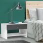 Lot De 2 Tables De Chevet Paola Contemporain Bois Blanc Et Gris Achat Vente Chevet Lot De 2 Tables De Chevet Cdiscount