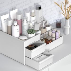 Organisateur Maquillage Rotatif 360 Degrés Rangement Maquillage Boite Pinceaux Skincare Coiffeuse Pour Salle De Bain Cosmetiques Noir 97323719