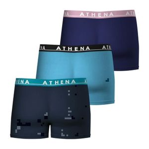 Lot De 3 Boxers Femme Athena ECOPACK MODE - Coton Stretch Ultra Doux, Imprimés & Uni