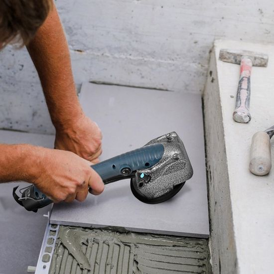 Vibreur à Carrelage Manuel Yofuly 21V - Ventouse 160mm, 9 Vitesses, 2 Batteries 2.0Ah, Compatible Makita, Pour Sol Et Mur