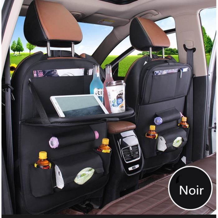 Sac de rangement pour voiture avec support pour tablette, protecteur de  siège, coussin de protection, rangement pour voiture, noir - Cdiscount Auto
