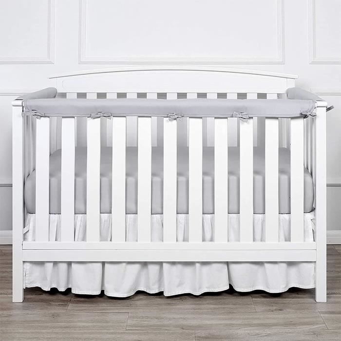 3 Pièces Protecteur De Rails De Berceau Bébé Rose - Couvre Rails Anti-Morsure Et Anti-Rayures