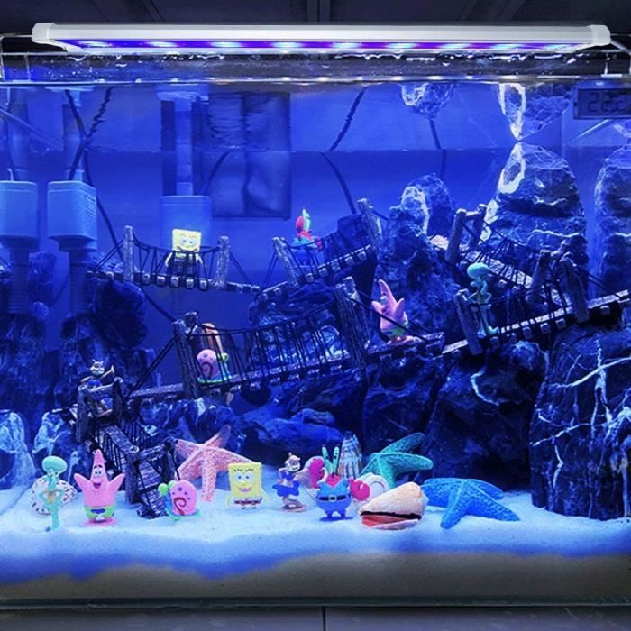 Povanjer Lumière flexible pour aquarium, rotation à 360 ° sur la lampe pour  aquarium, Décor d'éclairage d'aquarium tuyau universel coloré pliable pour