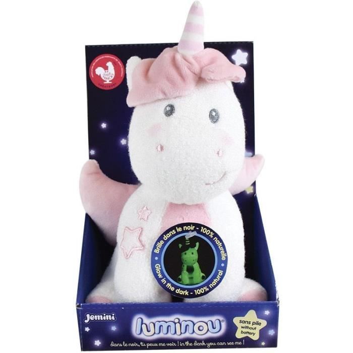 JEMINI Licorne Peluche luminou 25 cm