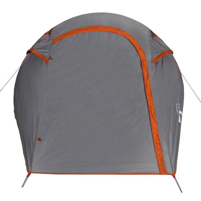 Tino Tech Tente Camping 2 Personnes Imperméable - 200x120x88cm Gris Orange - Festival Trekking
