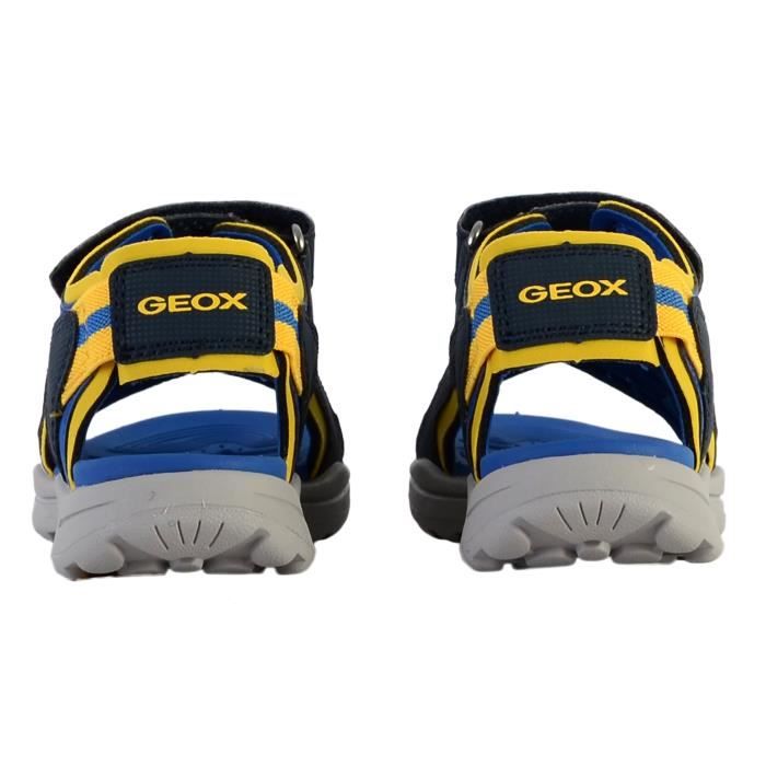 Sandales enfant Geox Vaniett Marine Jaune Marque GEOX Fermeture a scratch Confort exceptionnel Marine jaune Cdiscount Chaussures