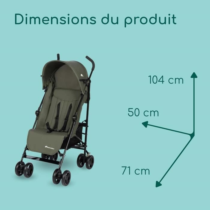 Poussette Canne - BEBE2LUXE - PIKO - Ultra Compacte - Cabine Avion - Noir -  Cdiscount Puériculture & Eveil bébé