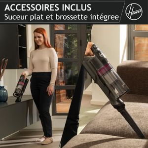 Hoover Brosse d'Aspirateur à Parquet - Originale - pour Tapis et Parquets - Poils d'animaux - Compatible avec l'Aspirateur à Main Freedom - Noir - 25,6 W