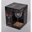 Verre à vin, Coffret Cadeau De 4 Verres A Vin Rouge,Verre Degustation Vin,Verre Souflé H. 22cm – 27cl-0