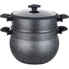 BRAND Couscoussier - Royal Swiss - 12L - Pierre anti-adhésif - Compatible tous feux - Cuisson vapeur saine