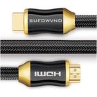 SUFOWVNO Câble HDMI 4k [2m] - Câble HDMI 2.0 en Nylon Tressé avec Ethernet 3D 4K -OurLove-et Retour Audio