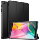 E.F.CONNECTION Coque Tablette pour Samsung TAB A 2019 T510 (10.1) Etui Housse Noir élégante protection 2 angles de vue support réveil