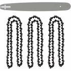 FOLAYA Guide 45 cm (18 Pouces) + Lot de 3 chaînes 72 maillons - Compatible tronçonneuses STIHL MS 291, 311 et 391