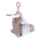 SMOBY Valise Nurserie 3 en 1 - Baby Nurse - Pour Poupons jusqu'à 42cm - Beige/Rose/Blanc