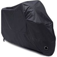 Bâche Moto, LIHAO Couverture de Protection Imperméable en Polyester 190T pour Moto, Scooter, Taille: XL, Couleur: Noir