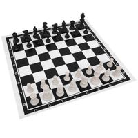 ♥Eiffel Jeu d'échecs international en plastique en plein air avec échiquier pliable