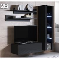 Combinaison de meubles - Luke - 2B - Noir - Porte(s) - Contemporain - Design