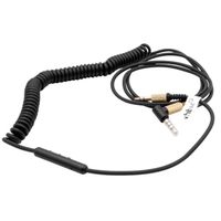 vhbw Câble audio AUX compatible avec Marshall Kilburn 3, Major 3, Major 4 casque - Avec prise jack 3,5 mm, 150 - 230 cm, or / noir