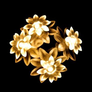 GUIRLANDE D'EXTÉRIEUR Guirlande Lumineuse de Fleurs de Lotus en PVC avec