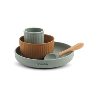 Bol 13 - Filles à ventouse pour bébé avec manche en bois, cuillères et Bol 13 - Filles à ventouse pour bébé avec manche en bois, cuillères et