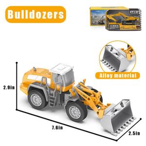 VOITURE - CAMION Buldozers - Ensemble de jouets de bulldozer d'ingénierie pour enfants, grue, camion de construction, concepte