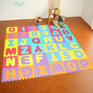 TAPIS ÉVEIL - AIRE BÉBÉ Puzzle tapis mousse Alphabet et chiffres 36pcs - Bébé Enfant Jouet 
