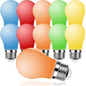 AMPOULE - LED Ampoule LED Couleur E27 1W,Colorées Ampoules,1W Équivalent Incandescence 5W,Ampoule E27 LED,Couleur Rouge Jaune Vert Bleu A726