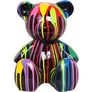 STATUE - STATUETTE Statue Ours multicolore en résine Loulou - 35 cm