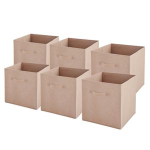 Boîtes De Rangement 10 Pcs Tissu Intissé 28x28x28 Cm Noir - Boîte De