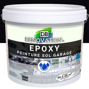 PEINTURE - VERNIS 4,5 kg Noir - RESINE EPOXY Peinture sol Garage bét