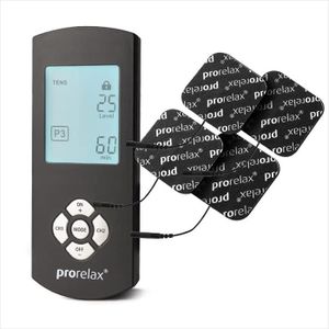 Appareil d'électrostimulation - prorelax - Duo Comfort Blackline - 2 thérapies - 8 programmes - Noir
