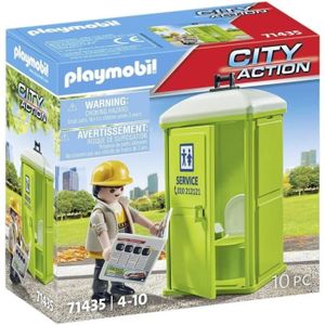 FIGURINE - PERSONNAGE PLAYMOBIL 71435 Toilettes mobiles - City Action - 