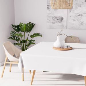 Toile Cirée Nappe Table au Mètre Uni Monochrome Lavable Carré Couleurs Uni Roulé