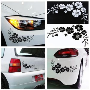 DÉCORATION VÉHICULE NOIR Sticker Voiture Fleur Autocollant Étanche Amovible Déco Véhicule Couverture de Rayures