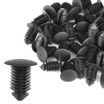 QID-rivet en plastique Noir 100Pcs 8mm Trou De Voiture Rivets Attache Fender Pare-chocs Pousser