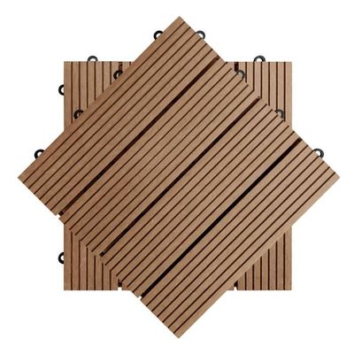 UISEBRT Dalle WPC Clic Aspect Bois 30x30 Cm - Anthracite - Balcon, Terrasse, Jardin