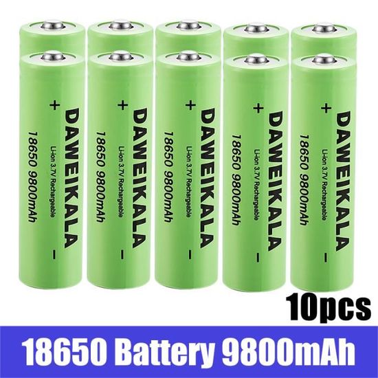 Batterie Rechargeable 3.7V 18650 9900Mah Li-Ion Haute Capacité 2Pcs b812 -  Cdiscount Bricolage