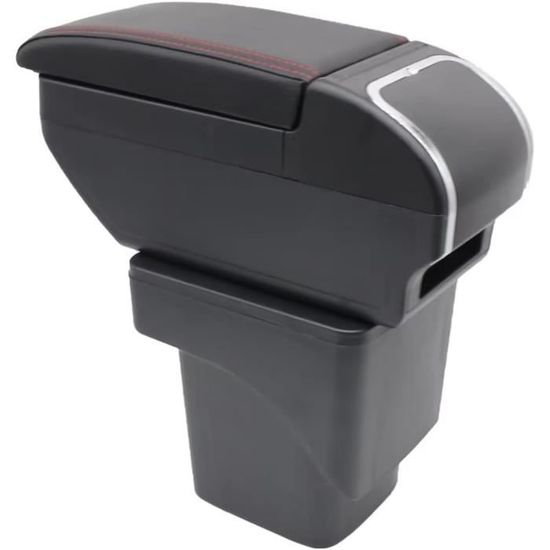 Bracciolo Centrale Universale Per Ford Focus 2 Mk2 (2005-2011) Con Porta Bevande, 7 Porte USB E Vano Portaoggetti Posteriore