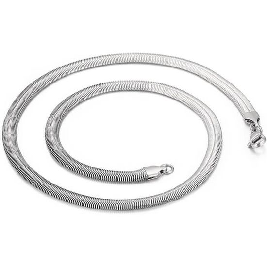 Chaîne Torsadée Pour Homme Femme 2 3 4 5 6Mm Acier Inoxydable Argent