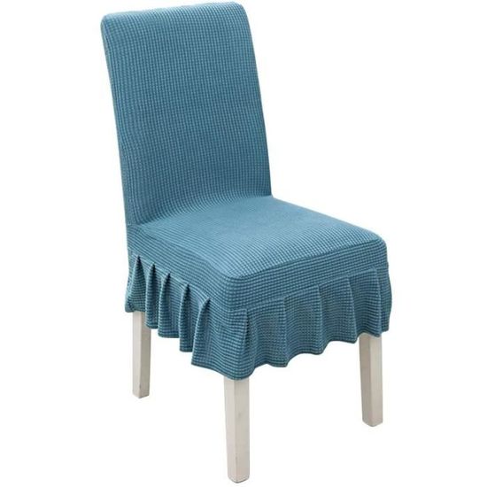 Housse de chaise Simili Cuir Bleu - Housse Design