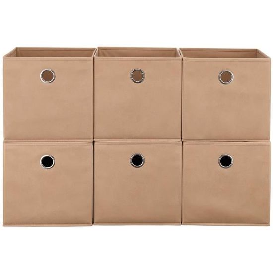 Boîte De Rangement , 28 x 28 x 28 cm, Noir, 1 Trou Métallique, Pliable, En  Tissu, Compatible Avec Cube Organizer Pour Organise[701] - Cdiscount Maison