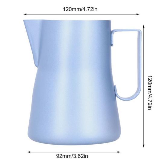 Holdlebe Pot à Lait En Acier Inoxydable 1000 Ml - Idéal Pour Mousser Le Lait Et Latte Art